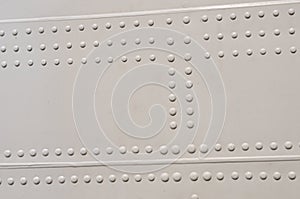 White aircraft rivets texture