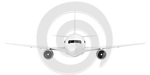 White Airplane Isolated