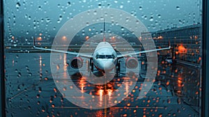 A white airplane is sitting on the tarmac at an airport