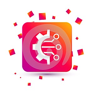 White Algorithm icon isolated on white background. Algorithm symbol design from Artificial Intelligence collection