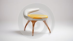 White And Amber Stool: A High Detailed Design By Ron Gatti