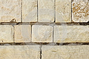 White Ancient Limestone Wall Background Texture