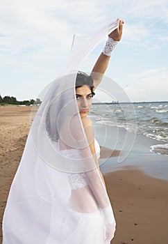 White angel on the beach