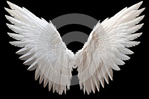 White angel wing isolated