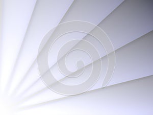 White angular triangles pattern. Paper cut design concept background