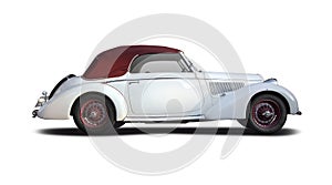 White antique Alfa Romeo 8C Lungo Spider