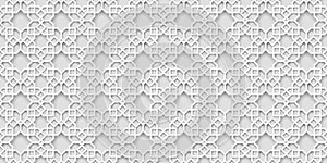 White arabic pattern, islamic background photo