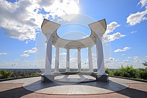 White arbor in Poltava city