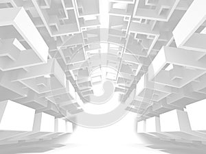 White Architecture Construction Modern Interior Background