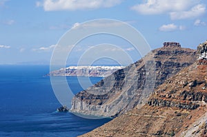 White architecture of Oia village on Santorini island, Greece