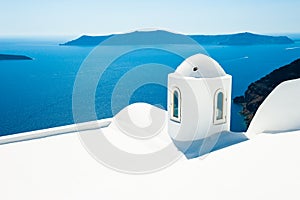 White architecture on Santorini island, Greece