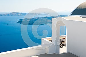 White architecture on Santorini island, Greece