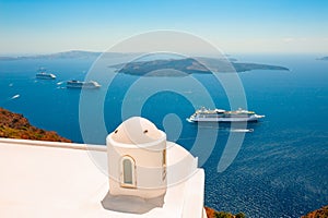 White architecture on Santorini island, Greece