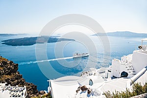 White architecture on Santorini island, Greece