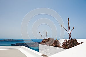 White architecture on Santorini island, Greece