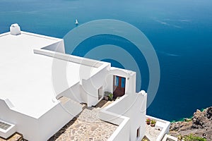 White architecture on Santorini island, Greece