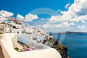 White architecture on Santorini island, Greece