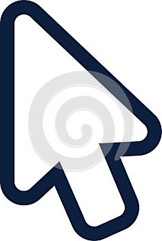 White Arrow Pointer On Computer Monitor Screen