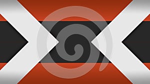 White arrows on orange gray background