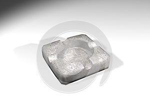 White ashtray 3d