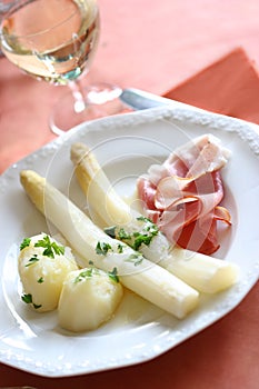 White asparagus meal