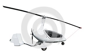 White autogyro or gyrocopter