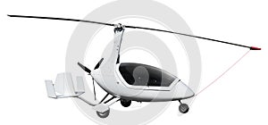 White autogyro or gyrocopter