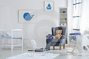 White baby room interior