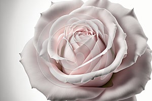 white backdrop with a pink rose blossom
