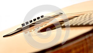 Acoustic guitar twelve strings part diagonal inclined