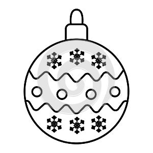 White background with ball snow dots merry christmas thick line