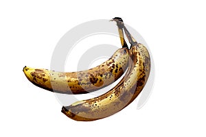 White, background, banana, rotten, isolated, spoiled, nature, food, closeup, yellow, old, natural, fridge, darkened, fruit, organi