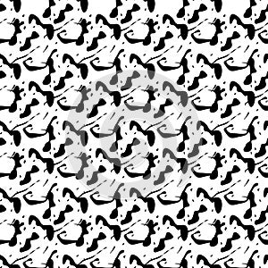 White background with black spots. Vector seamless pattern abstraction grunge. Background illustration, decorative design for