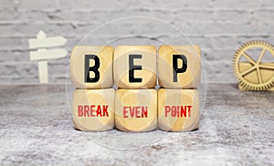 White Background - Black Word on a white background - Break Even Point