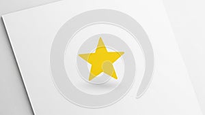 White background casting a subtle shadow to create a three dimensional