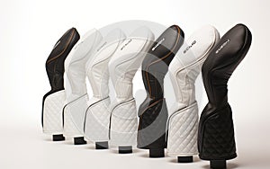 White Background Golf Club Headcovers