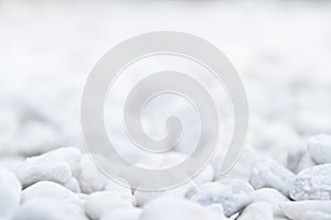 White background gravel stones blur effect