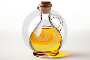 A white background highlights a sizable 5 liter olive oil bottle