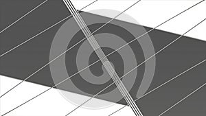 White background. Motion.A multi-colored winding line in the animation that bends in different directions with a pattern