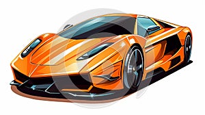 white background Nighttime unveils supercars\' enigmatic charm