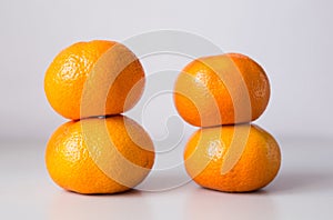 Oranges on a white background when selling