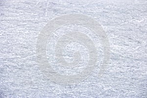 White background texture of ice skating rink with scratches