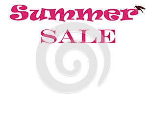 On the white background there is the inscription Summer Sale. season Summer Sale sign price tag label illustration banner.