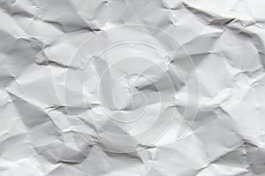 White background and wallpaper by crumpled paper texture and free space.