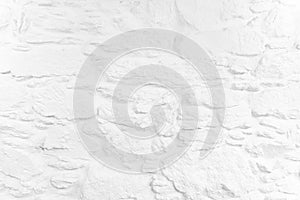 White background Whitewashed stone wall