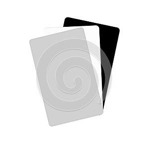 White balance card. 18 percent gray card sample