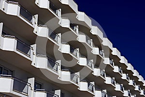 White balconies