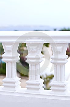 White balcony railing