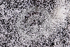 White ball-shaped mold closeup