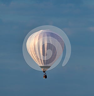 White balloon in the sky. A wonderful natural landscape.